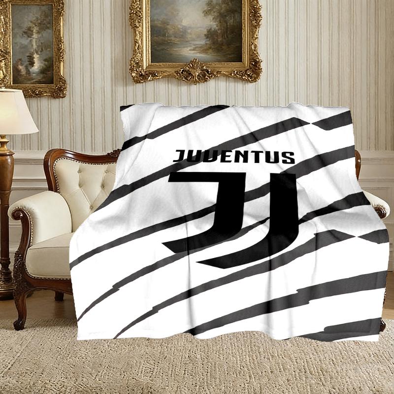 Couverture à motif du Football Club Juventus, Couverture douillette pour un confort toutes saisons sur les canapés, lits, au bureau, en voiture, en camping et en voyage