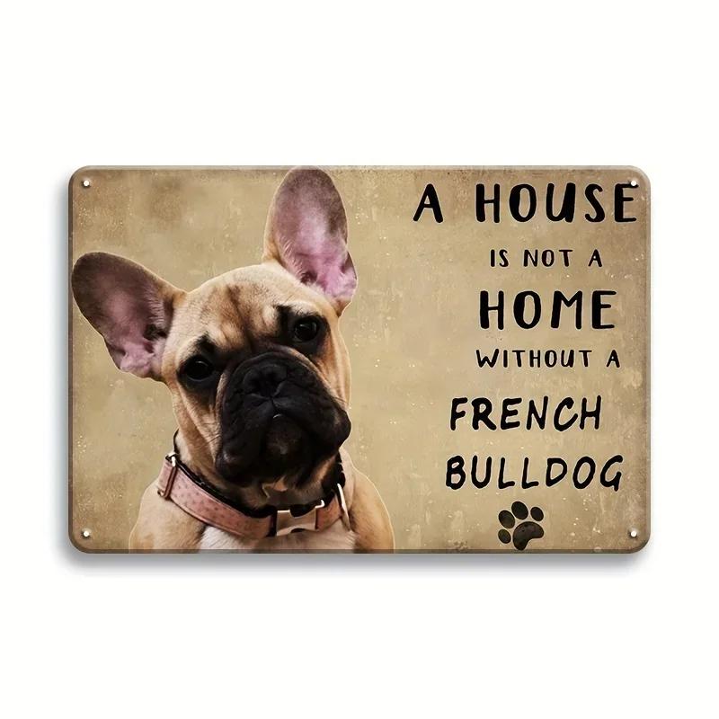 Vintage Dog Metal Tin Signs 20x30 A House Is Not A Home Without A Golden Retriever German Shepherd French Bulldog Poodle Decor