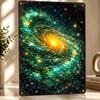 Vibrant Spiral Galaxy Personalized D Textured Metal Poster Wall Art Vintage Tin Signs for Home Decor Accessories Room Ornaments