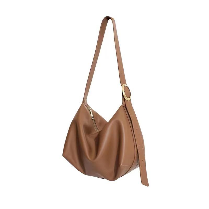 Tote Bag for Women New Simple Large Capacity Soft Leather Commuter Bag Retro High-end Feel Class Shoulder Crossbody Bag for Women