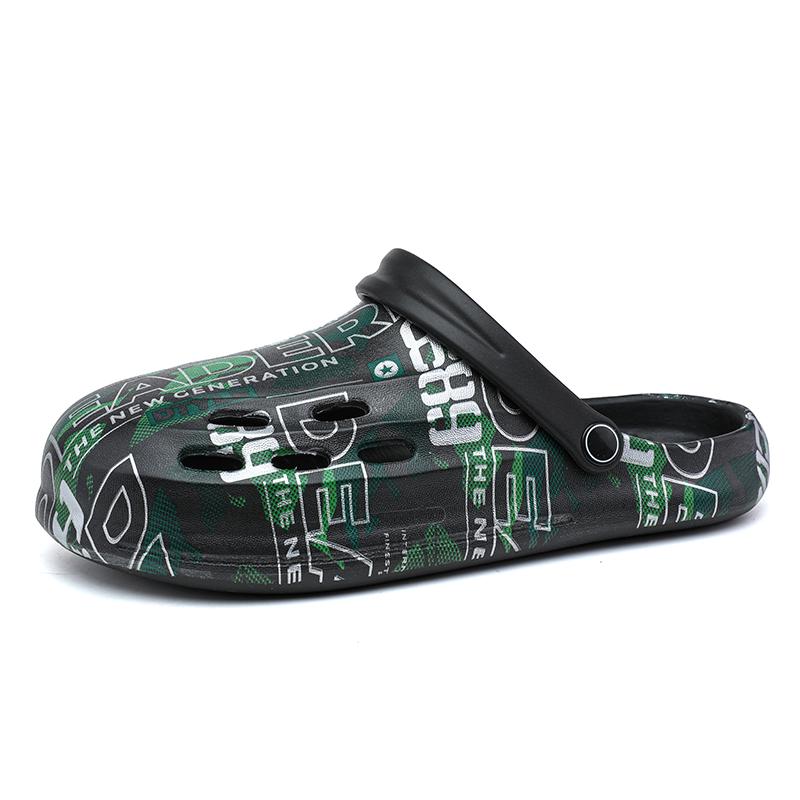 Hot Selling Outdoor Sandals for Men Original Beach Shoes Casual Summer Man Lightweight Men’s Slippers Garden Shoes Graffiti