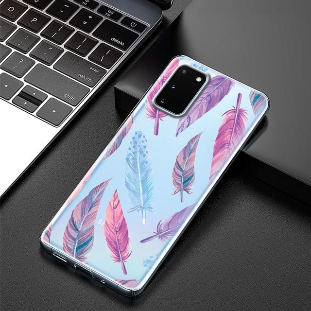 Colorful Feathers Case For Samsung Galaxy A53 A52 A52s A33 A32 A22 A13 5g A12 A03 A12 A50 A51 A70 A71 A72 A42 A11 Soft Tpu Cover