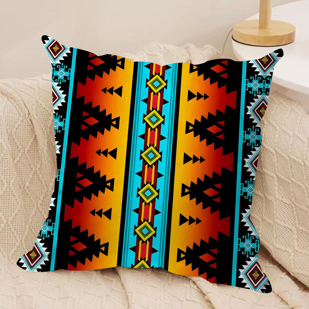 African Style Fabric Print Cushion Cover Pillowcase Ultra Soft Skin Friendly Fabric Cloud Like Comfort & Concealed Zipper