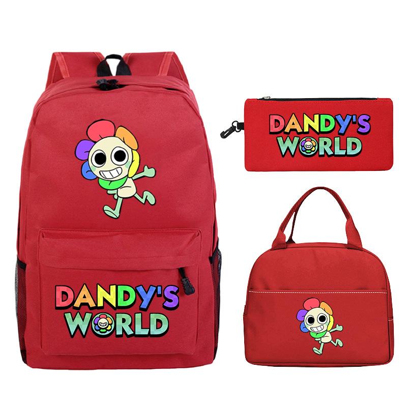 New Dandy's world game merchandise personalized printing primary and secondary school schoolbag three-piece set
