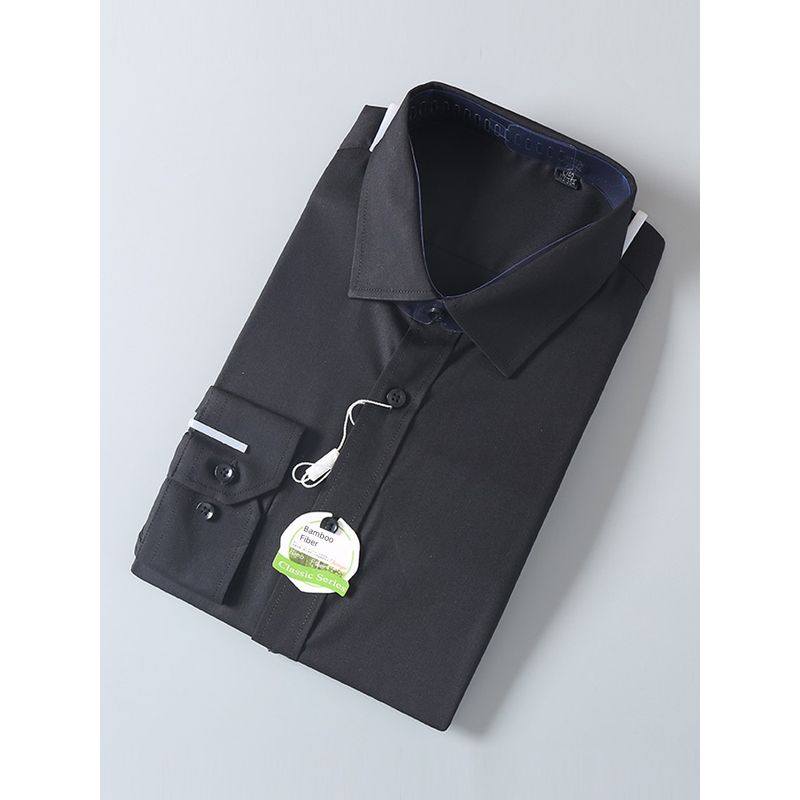 Export Surplus Brand Clothing, Wrinkle-Free, Anti-Wrinkle, Triple-Protection Fabric, Spring and Autumn Men's Business Casual White Long-Sleeve Shirt