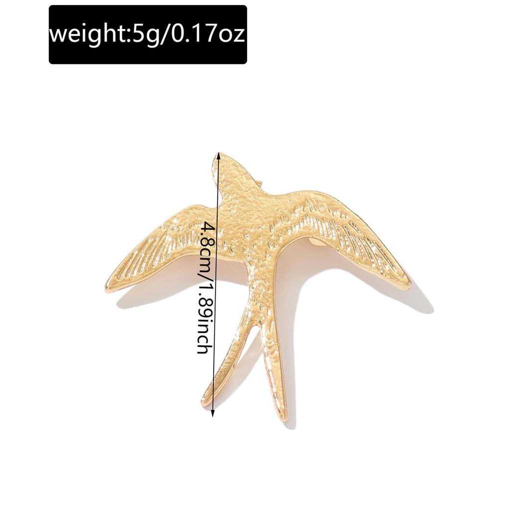 New Elegant Sun Swallow Brooch Metal Chain Pendant Brooch for Women Personality Charm Clothes Bag Pins Jewelry Accessories 2026