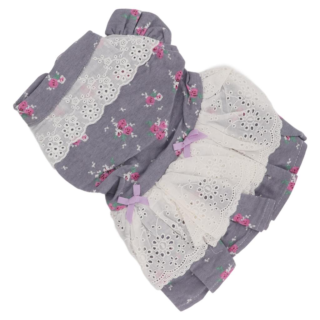 Dog Floral Dress Comfortable Breathable Pet Summer Dress for Puppy Kitten Small PetS