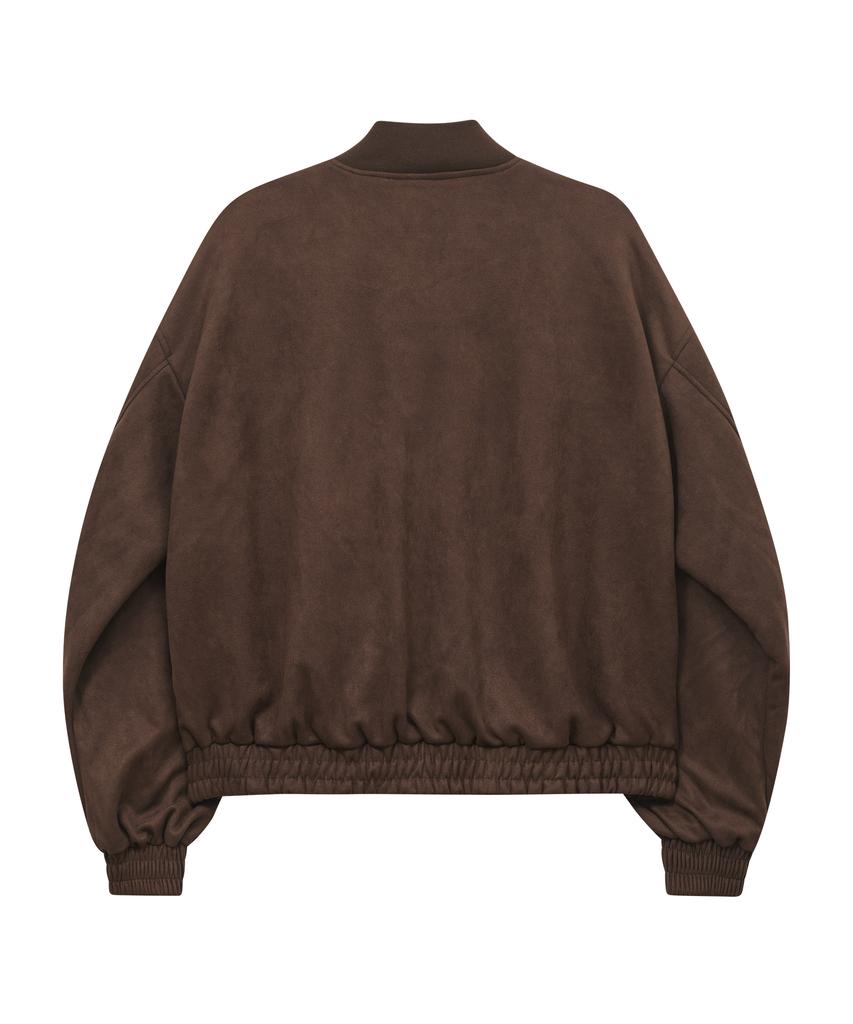 Standarderror 87-Stan059 Minimal Two-Way Suede Blouson Jacket Brown