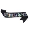 European & American Glitter Princess Birthday Sash for Girls