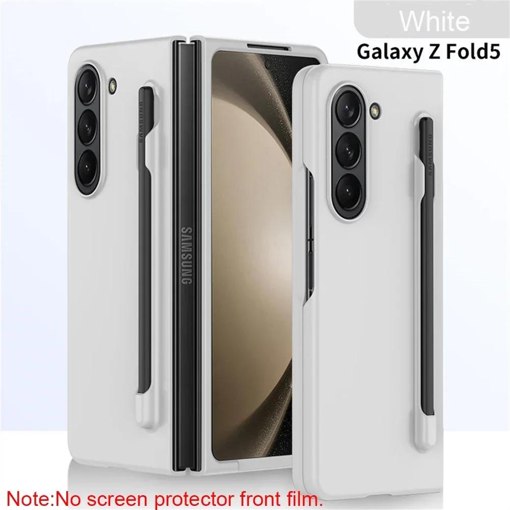 Ultra Thin Phone Case for Samsung Galaxy Z Fold 7 6 5 4 3 with Stylus Pen Slot Stand Plastic Fold Shockproof Protect Hard Cover