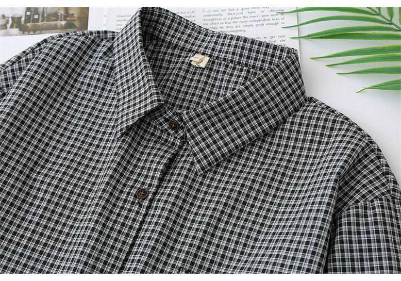 2026 Spring Plus Size Women's Long Sleeve Plaid Shirt Cardigan Fashion Literary Style Jacket