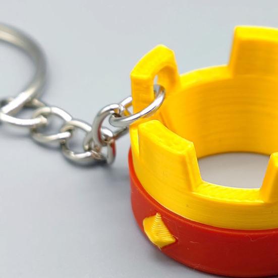 Kronnyckelring för Royale Spelälskare 3D-printad Kronryggsäckshänge Spelare Nyckelringstillbehör för Fans Samlare