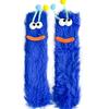 Winter Big Mouth Monster Design Warm Candy Colors Funny Lounge Sock Plush One Size Comfortable Furry Socks Gift Multi-color