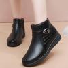 Thickened Fleece Lined Winter Boots Soft Bottom Anti Slip Shoes Elderly Women Comfortable Warm Shoes