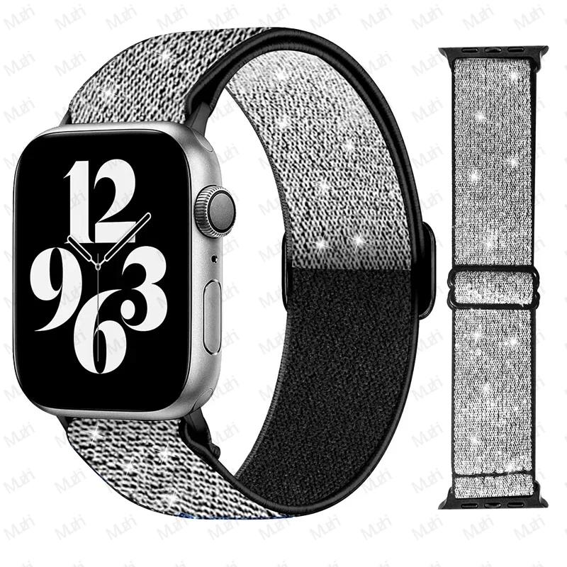 Elastyczny Nylonowy Pasek do Apple Watch ultra 2 49mm Seria 9/8/7 41mm 45mm38/42-40mm/44mm Boho Bransoletka iWatch 6 5 4 3 Se Pasek