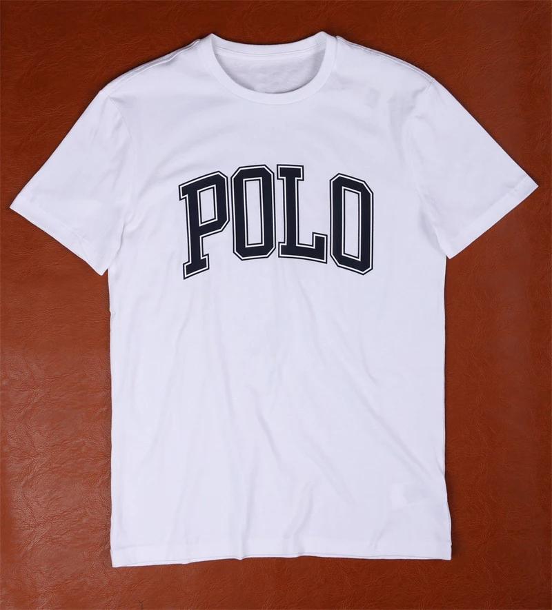 Polo Letter Mens Tshirt Fast Fashion Spring and Summer Cool Casual Simple Mens and Womens Cotton Printed Short Sleeves Tops