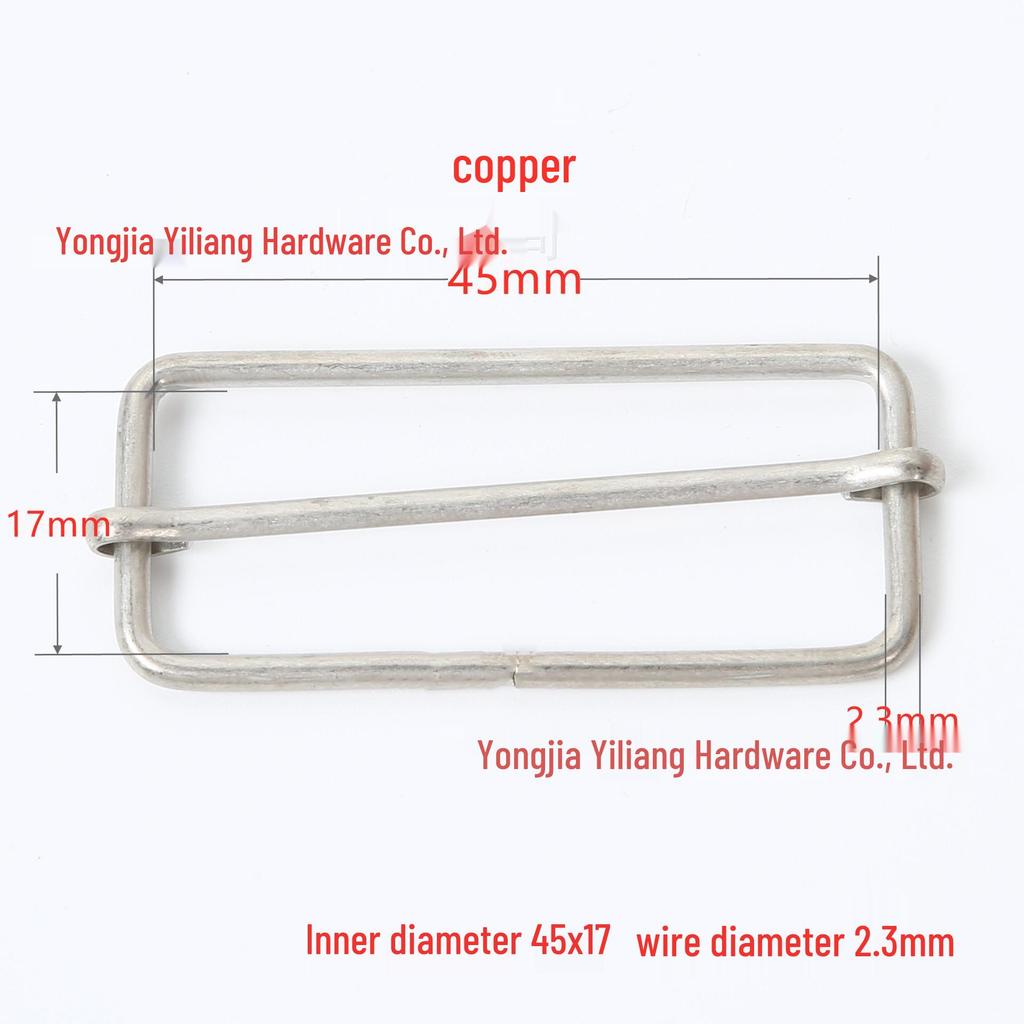 Stainless Steel Adjustable D-Ring Buckle - Copper Three-Speed Wire Pull Design