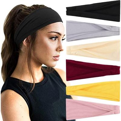 1 Stücke Frauen Einfarbig Elastisches Haarband Sport Kopfband Gym Yoga Haarband Mädchen Laufschuhe Waschen Gesicht Haarbänder