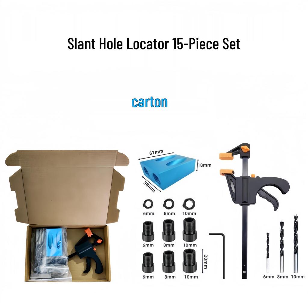 15° Blue Pocket Hole Woodworking Locator and Puncher