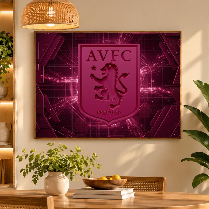 5D Diamond Painting Aston Villa Football DIY Full Drill Diamond Art Kit Home Decoration