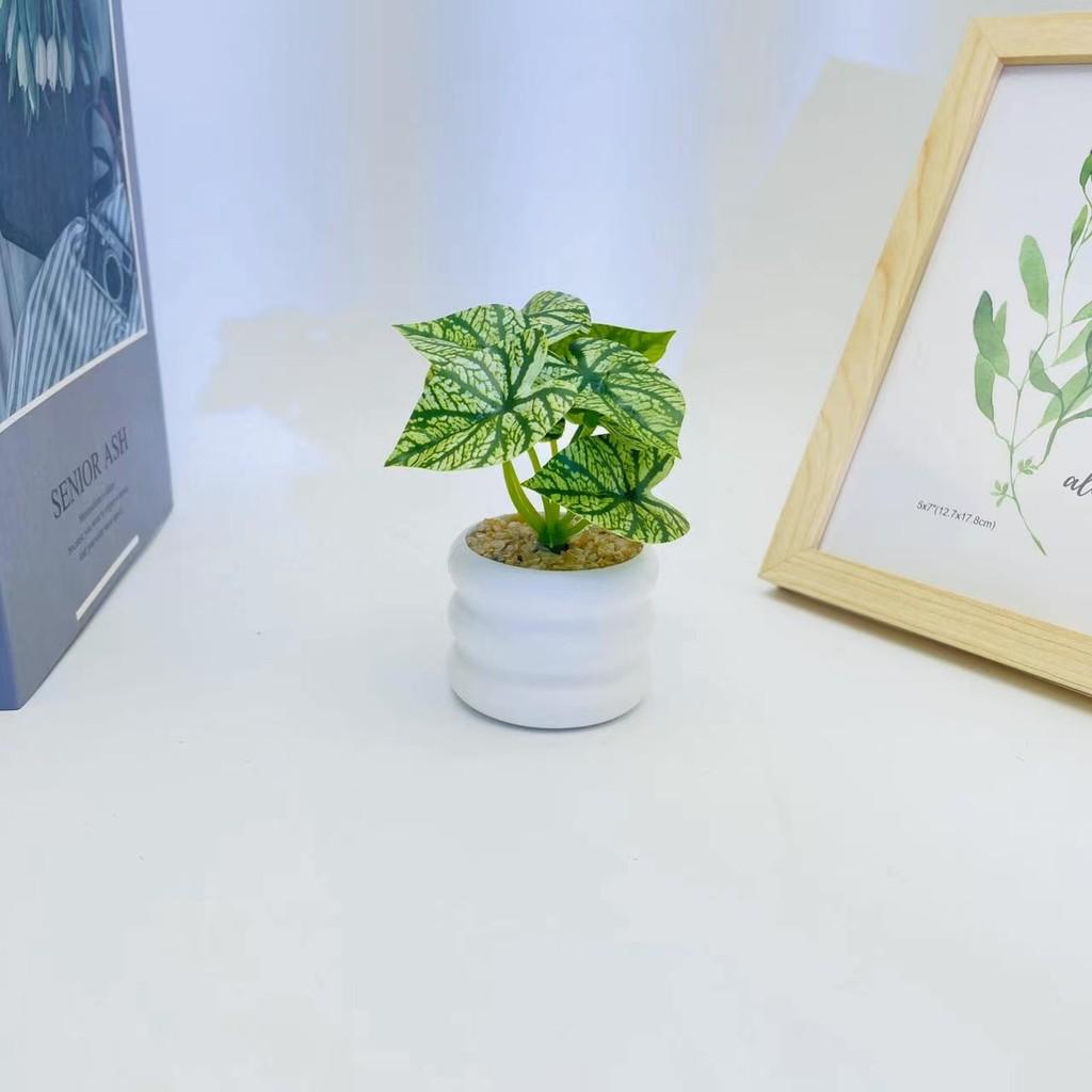 Simulation Leaves 8 Epipremnum Aureum Potted Artificial Plant Ornament Decor