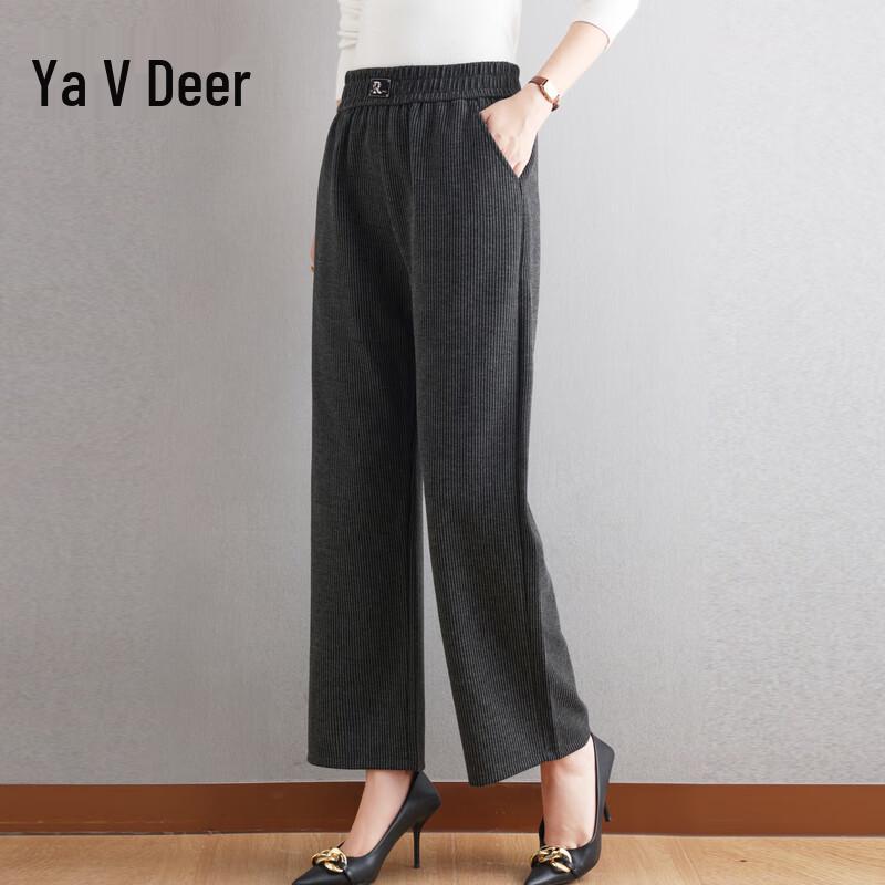 

Yalu Women s Elastic High-Waist Straight-Leg Mom Pants 3XL