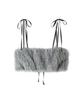 Lily Brown Bustier Women's Fur-Like 2-Way (LWFT244015, Gray)