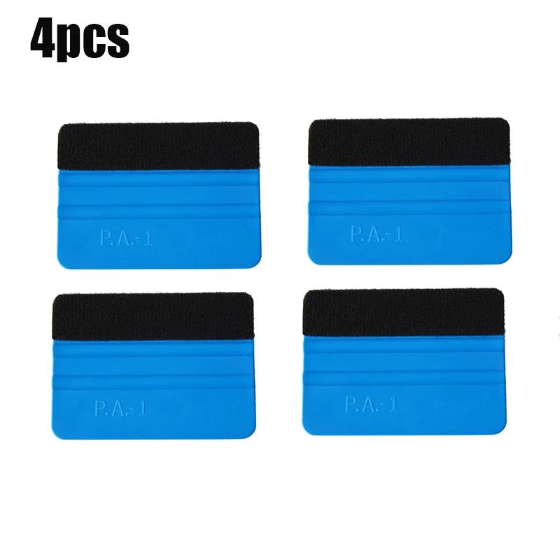 Car Vinyl Wrap Film Squeegee Scraper Foil Wrapping Suede Felt Scraper Auto Car Styling Sticker Window Tint Tools Cleaning Blue