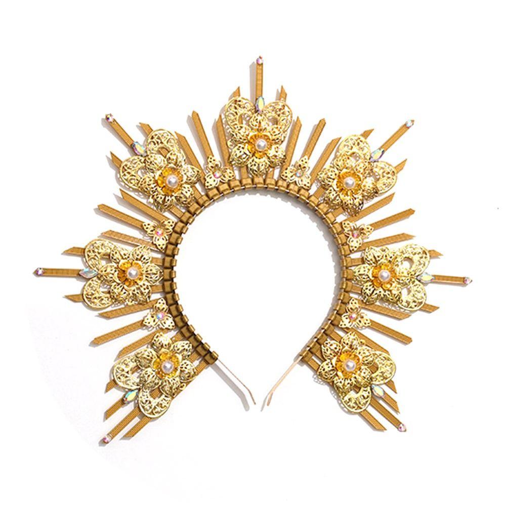 Hochzeitskrone Kopfschmuck Handgefertigtes Stirnband Haarschmuck Göttin Tiara