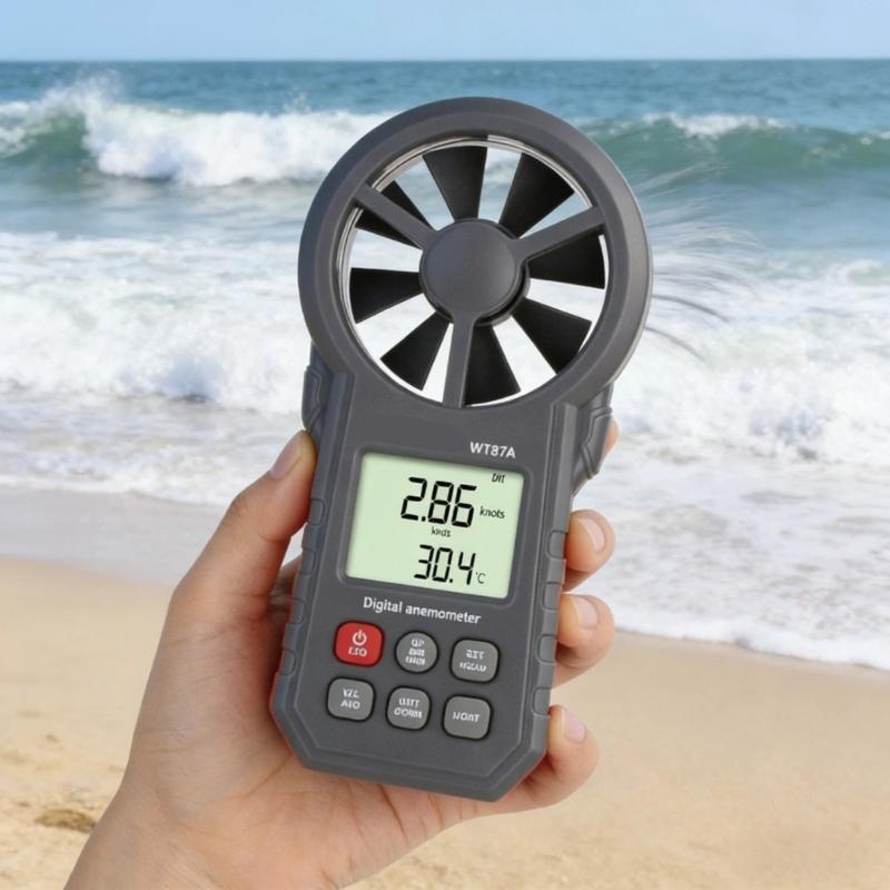 Portable Lightweight Wind Speeds Meter with Slim Design & Lightweight Anemometer for Easy Carrying in Outdoor Field Work