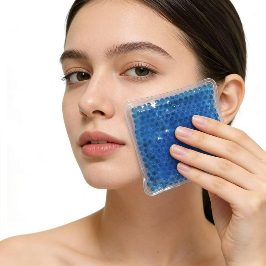 Small Gel Ice Pack Reusable, Soft Flexible Portable Ice Bag for Targeted Cooling, Home Travel Gym Essential for Face & Body