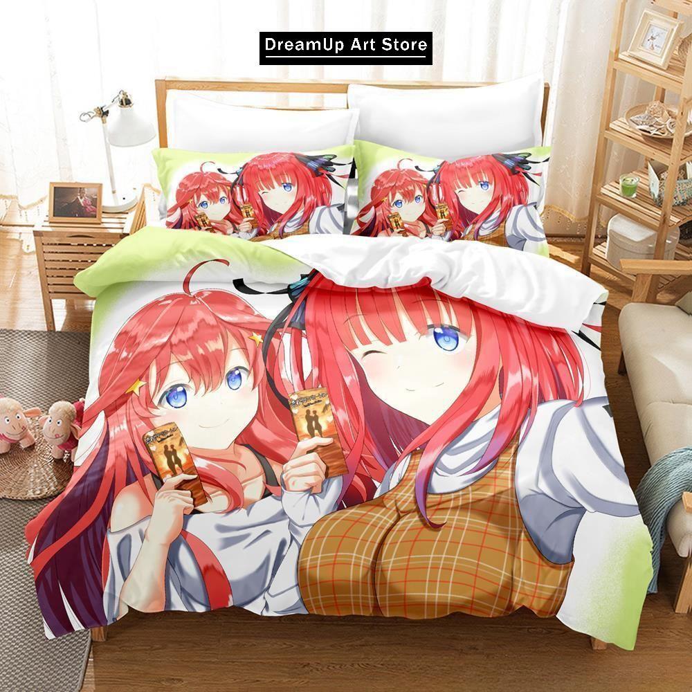 3D Print Quintessential Anime Quintuplets Bedding Set Boys Girls Twin Queen Full Size Duvet Cover Pillowcase Bed Adult Bedroom