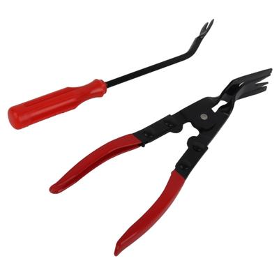 2 Pcs Set Car Interior Door Panel Trim Clip Removal Plier Upholstery Remover Pry Bar Tool