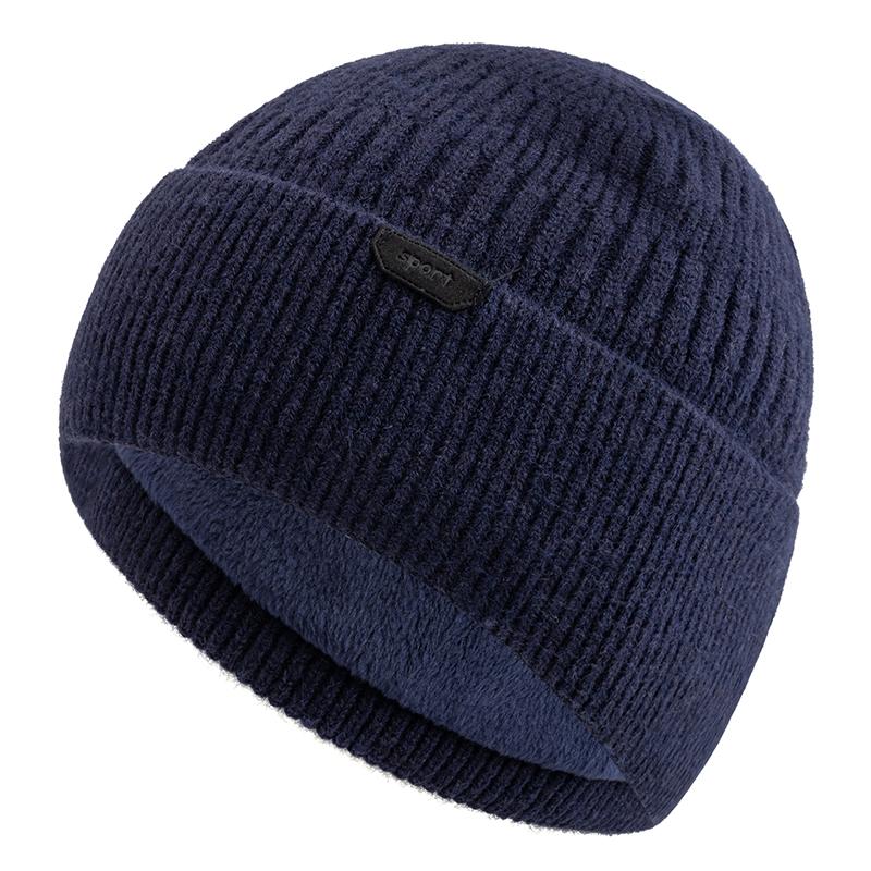 New Style Unisex Winter Hat Fur Lined Warm Dandy Cap Stylish Soft Beanie Hats For Men Women Thicken Ski Sports Knitted Hat