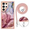 Abnehmbares Umhängeband mit rosarotem Marmor-Schnalle oder Anti-Fall-Ring oder weiche Handyhülle mit glattem Design für Samsung iPhone Redmi Oppo Moto Honor Google Sony ...