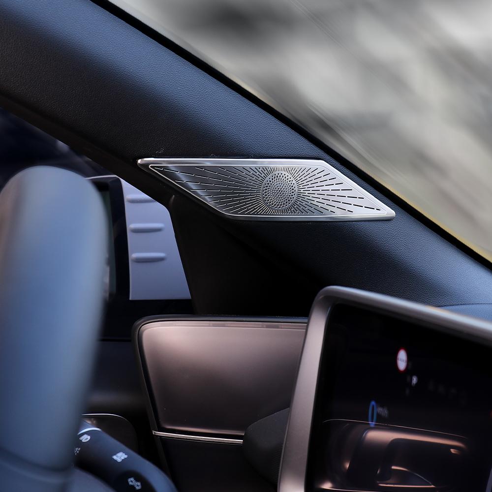 For Hyundai IONIQ 6 2023-2025 Car Turning Stainless Steel A-pillar Tweeter Speaker Cover Trim Automobile Interior Accessories