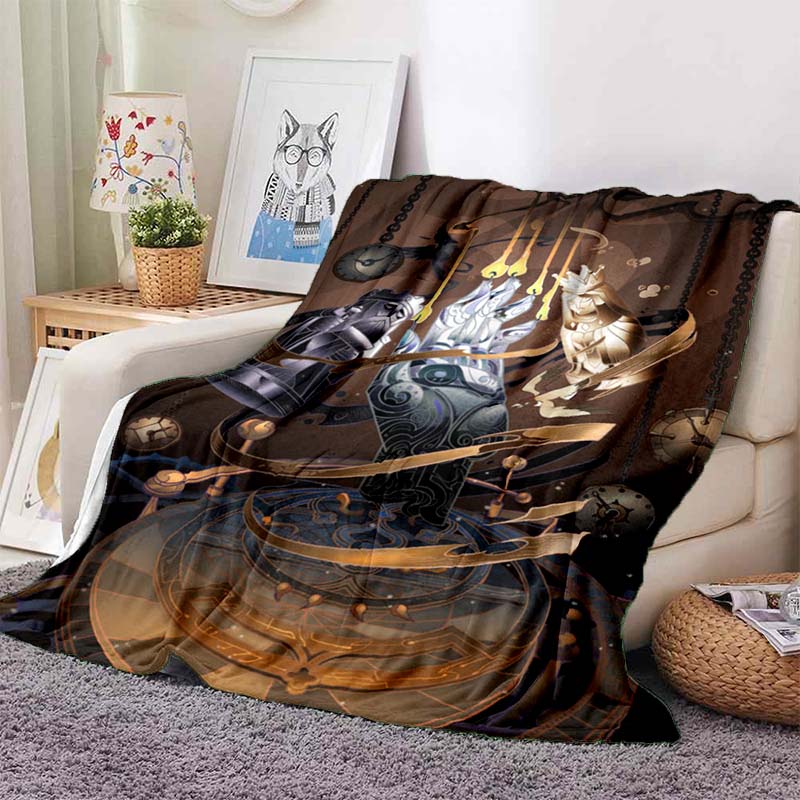 World of Warcraft Blanket Game Cosplay Blanket 3D-Printed Super Soft Blanket Flannel Blankets for Adults & Kids Home Decor