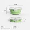 Collapsible Food Storage Containers Foldable Silicone Lunch Containers with Lids Rectangle Collapsible Bowls Round Food Bowls 2