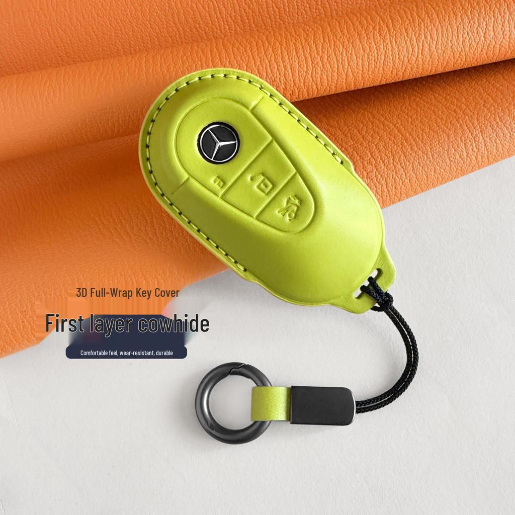 Genuine Leather Key Cover for New Mercedes C200L GLC260L A180L E300L