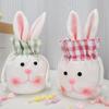Easter Rabbit Candy Bag Large Cute Long Ears Bunny Plush Drawstring Gift Bag Easter Treat Bags Spring Decor For Kids Boys Girls