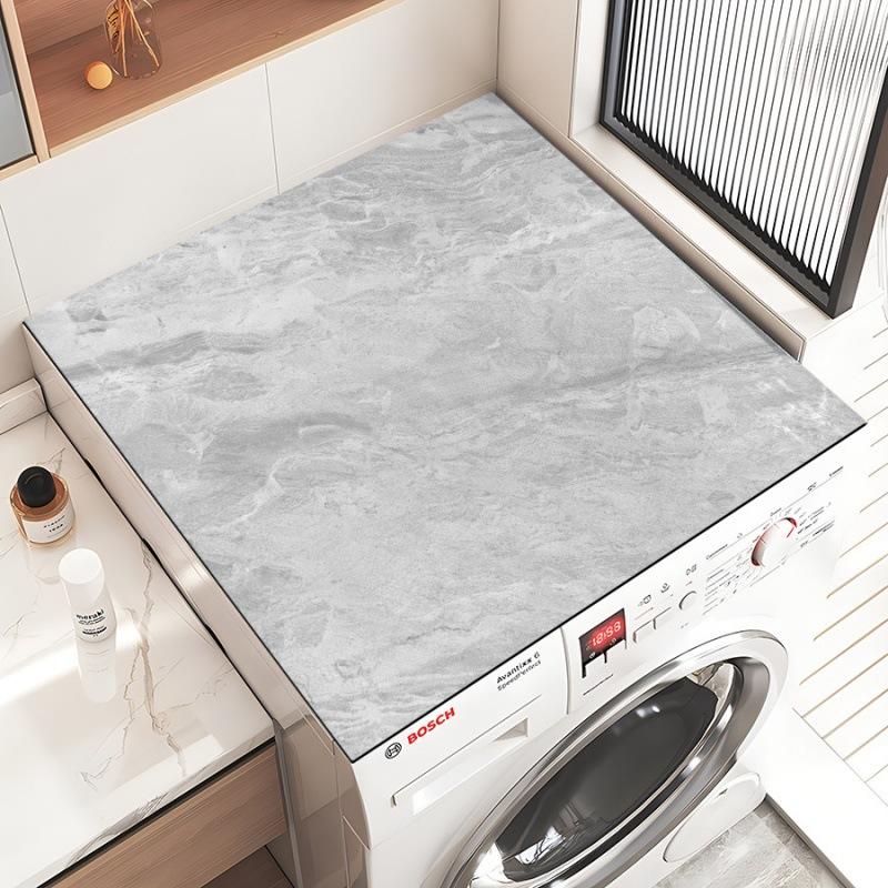 Eenvoudige Marmeren Wasmachinehoes Matras Nachtkastje Stofhoes Diatomeeënaarde Waterabsorberend Antislip Afvoermat 60*60cm