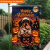2D Flat, 2D Flat Printing Garden Flag 1pc, Halloween Dog Pumpkin Candy Durable Single-Sided Print Yard Flag, Garden & Home Holiday Decoration, 29.97x4