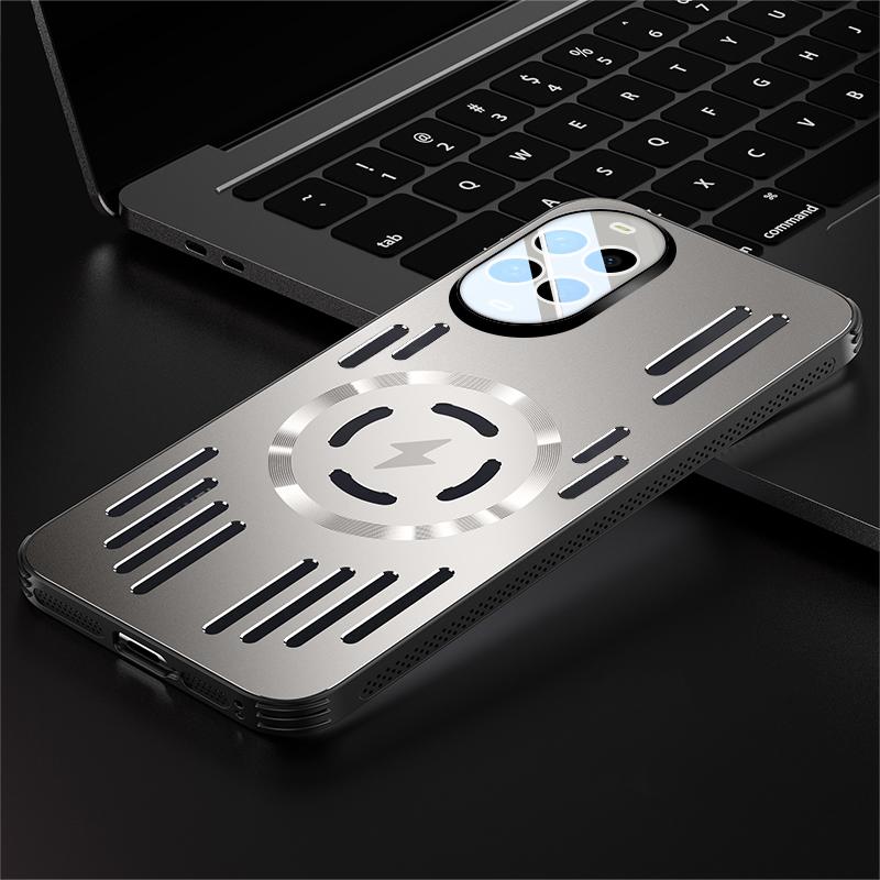 

Чехол из твердого металла с теплоотводом и магнитной беспроводной зарядкой для Huawei Nova 13 12 11 Pro. Крутая защитная задняя крышка Nova 13