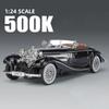 1/24 Mercedes-Benz 500K 1936 Classic Car Alloy Car Model Sound and Light Pull Back Children's Toy Collectibles Birthday Gift