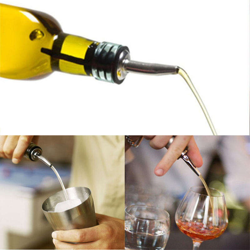 3X Stainless Steel Liquor Spirit Pourer Free Flow Wine Bottle Pour Spout Stopper