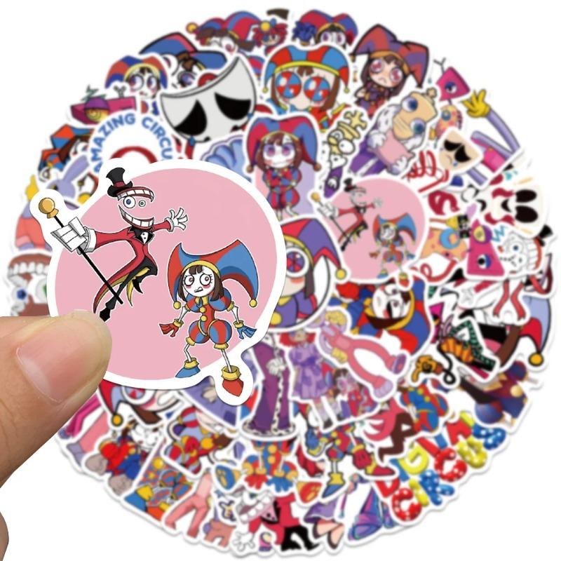 50pcs The Amazing Digital Circus Cartoon Stickers Funny Graffiti Decals For Kids Laptop Luggage Skateboard Scrapbook Stickers