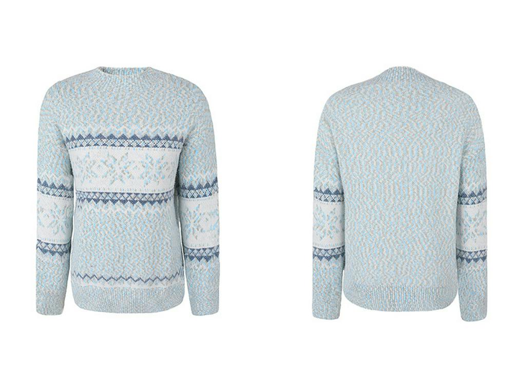 Mao Mao Yu 2023 Autumn/Winter Snowflake Semi-High Neck Women's Christmas Sweater