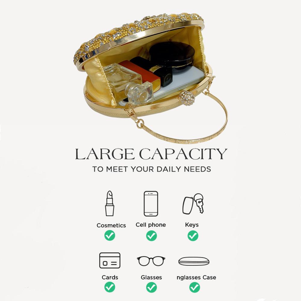 Rhinestone Sunflower Evening Bag: Luxury & Versatile Crossbody Handbag with Elegant Sparkle