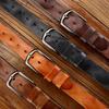 First Layer Cowhide Leather Belt Men'S Belt Retro Pleated Craft Belt Personalized Belt