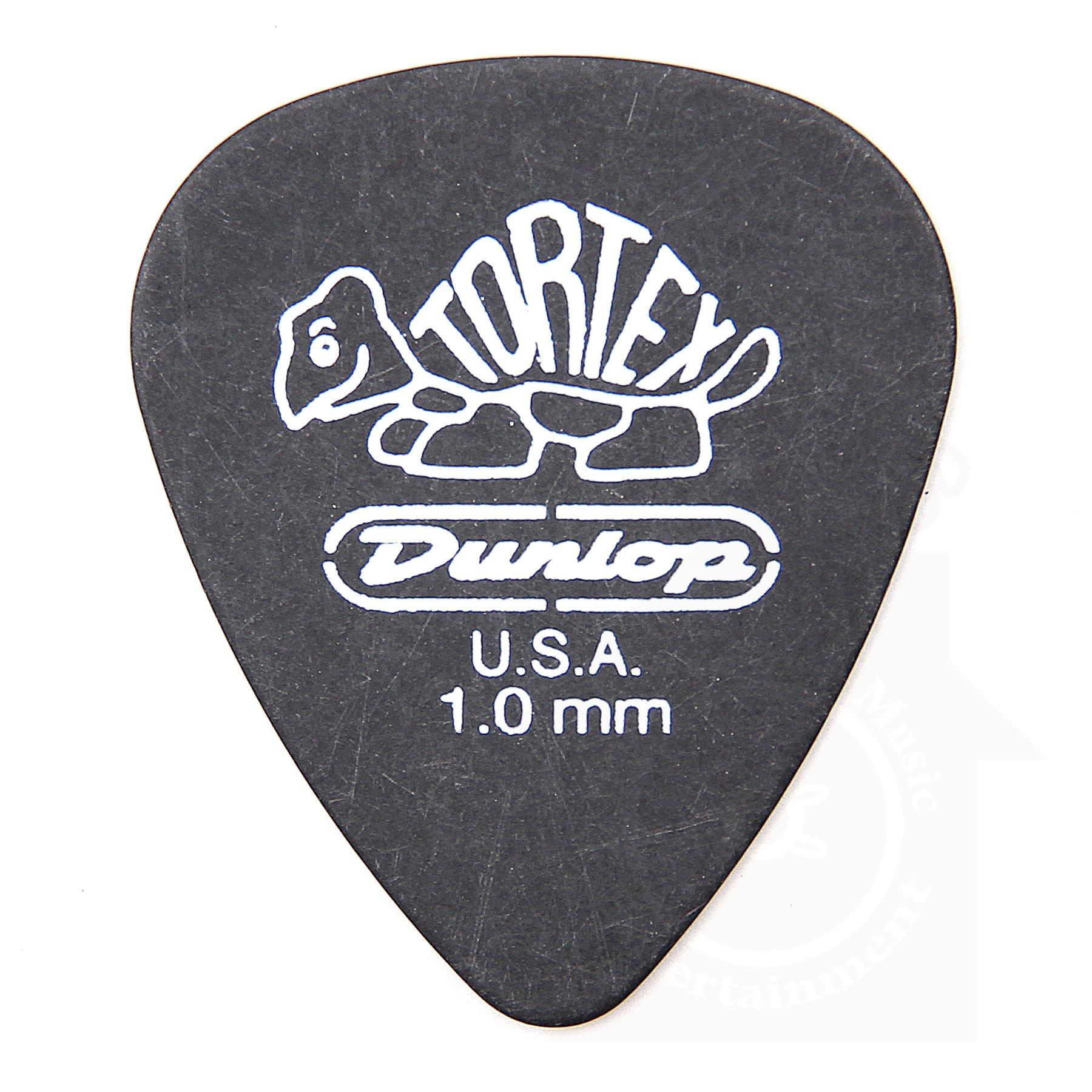 

Jim Dunlop Tortex Standard Pitch Black Picks, 24-Pack, 1.00mm, with Musent Custom Players Picks | 488B100-BLK-24P